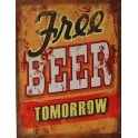 Plaque métal Free Beer Tomorrow