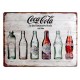 Plaque 3D Métal Coca Cola : 6 bouteilles depuis 1886, 40 x 30 cm