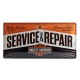 Plaque 3D Métal Harley Davidson : Service & Repair, 50 x 25 cm