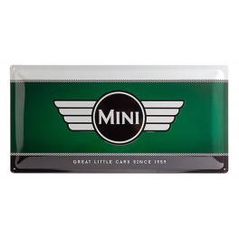 Plaque 3D Métal Mini : Great little cars since 1959, 50 x 25 cm