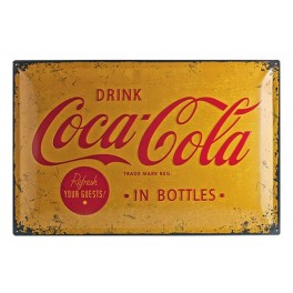 Plaque 3D Métal XL Coca Cola : Drink in Bottle, 60 x 40 cm