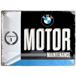 Plaque 3D métal BMW : Parking Only 30x40 cm