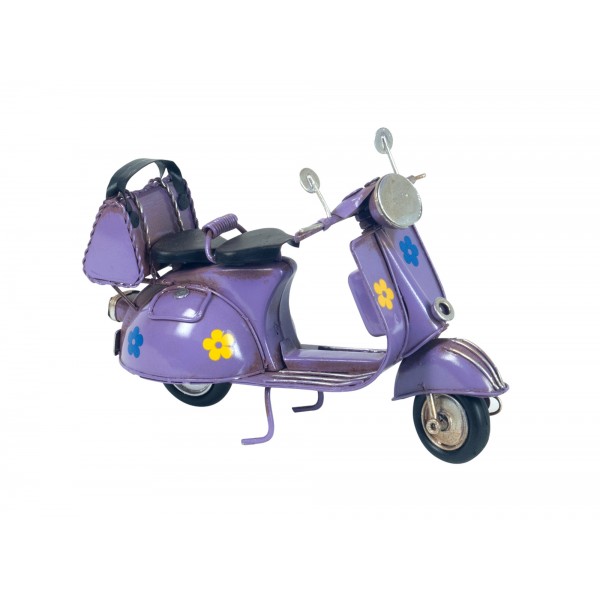 Scooter Vespa Mod Flower Power Violet L 18 Cm