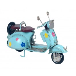 Scooter Miniature métal Vintage, Couleur Jaune, Modèle Italia L 26 cm