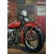 Tableau sur Bois & Métal 3D : Moto Harley Davidson & Rote 66, L 80 cm