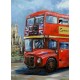 Tableau Métal 3D XL : Bus Rouge à Londres, L 120 cm