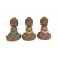 Set de 3 Moines de la Sagesse Assis 2, Collection Baby Zen, H 11 cm