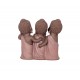 Set de 3 Moines de la Sagesse Assis 2, Collection Baby Zen, H 11 cm