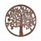 Déco murale en Bois : Arbre de Vie Marron. D 60 cm