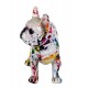 Statuette Chien XL : Le Bouledogue, Finition Argent, H 62 cm