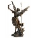 Statuette résine : L'archange Saint Michel, H 35 cm