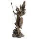 Statuette résine : L'archange Saint Michel, H 35 cm