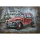 Tableau Métal 3D : La 2CV Charleston, Bordeaux et Noir, L 120 cm