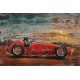 Tableau sur Bois & Métal 3D : Formule 1 Ferrari, L 120 cm