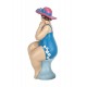 Figurine Thème Bord de Mer : Baigneuse rétro Assise, H 19 cm