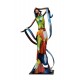 Sculpture Couple Fer : Etreinte Finition Multicolore, H 75 cm