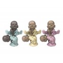 Set de 3 Mini-Moines de la Sagesse Assis 2, Collection Baby Zen, H 7,5 cm