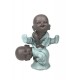 Set de 3 Mini-Moines de la Sagesse Assis 2, Collection Baby Zen, H 7,5 cm