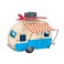 Miniature Caravane, Bleu, Planche de Surf & Valise, L 24 cm