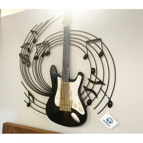 Décoration murale métal thème musique Guitare électrique