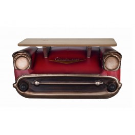 Etagère Métal : Face Avant de Voiture américaine, Classic Car Rouge, L 50 cm