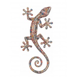 Lézard Gecko XL, Déco murale ou à poser, Modèle Kolor, Hauteur 40 cm