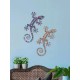 Déco Murale : Set 2 lézards Multicolores, Coll Zanzibar 1, H 26 cm