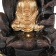 Fontaine Zen Feng Shui, Bouddha, 2 Vasques et Lotus Jungle LED, H 27 cm