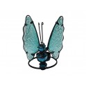 Le photophore papillon en verre coloré, modèle bleu