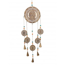 Suspension Arabesque : Arbre de vie cerclé avec cloches à tintement, H 75 cm