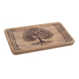 Plateau Vide-Poche, Arbre de Vie et Thème Rétro Bohème, Longueur 25 cm