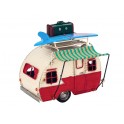 Caravane Miniature HOT-DOG, Véhicule Vintage, L 27 cm