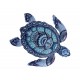 Déco Murale Métal : La Tortue marine bleue, H 27 cm