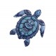 Déco Murale Métal : La Tortue marine bleue, H 27 cm