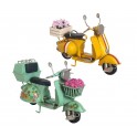 Scooter Miniature métal Vintage, Couleur Jaune, Modèle Italia L 26 cm