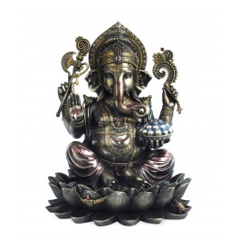 Ganesh en résine coloré, H 21 cm