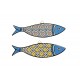 Set 3 magnets Frigo aimantés, Poissons Thème Mer 5, L 13 cm