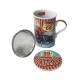 Set 4 Mugs à thé ou café, Modèle Pin Up Vintage, Route 66 et Motos, hauteur 11 cm