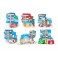 Set 6 magnets Frigo aimantés, Plage, Surf et Bord de Mer, H 6,5 cm