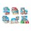 Set 6 magnets Frigo aimantés, Plage, Surf et Bord de Mer, H 6,5 cm