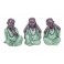 Figurine 3 Bouddhas de la Sagesse Assis , Collection Baby Zen, H 17 cm