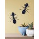 Set 2 Fourmis murales en métal, Noir, L 11,50 cm (Grande)