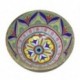 Bol de service décoratif en Bois de Manguier, Thème Mandalas indiens colorés, diamètre 15 cm