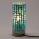 Lampe cylindre verte en verre, Veilleuse ou lampe d'ambiance en tons clairs, Collection MOSAIK, Hauteur 27 cm