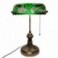 Lampe de bureau, verre et métal en mosaïque, camaïeu de vert, Collection MOSAIK, Hauteur 39 cm