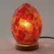 Lampe rouge et orange en verre, Veilleuse ou lampe d'ambiance en couleurs chaudes, Collection MOSAIK, H 22 cm