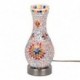 Lampe bouteille en mosaïque, orange et bleu, lampe d'ambiance ou veilleuse, collection MOSAIK, Hauteur 23 cm