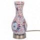 Lampe bouteille en mosaïque, rouge et bleu, lampe d'ambiance ou veilleuse, collection MOSAIK, Hauteur 23 cm