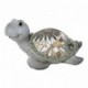 Figurine Tortue marine, Intérieur et extérieur, ton gris et motif céramique original, longueur 38 cm