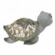 Figurine Tortue marine, Intérieur et extérieur, ton gris et motif céramique original, longueur 38 cm